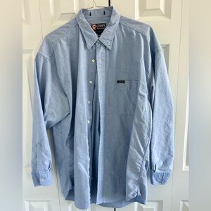 Chaps Men's Blue Button-Down Shirt XL TALL